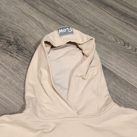 FLOW Taupe Cropped "I LOVE ME NO MATTER WHAT" Rainbow Hoodie - Picture 4 of 7